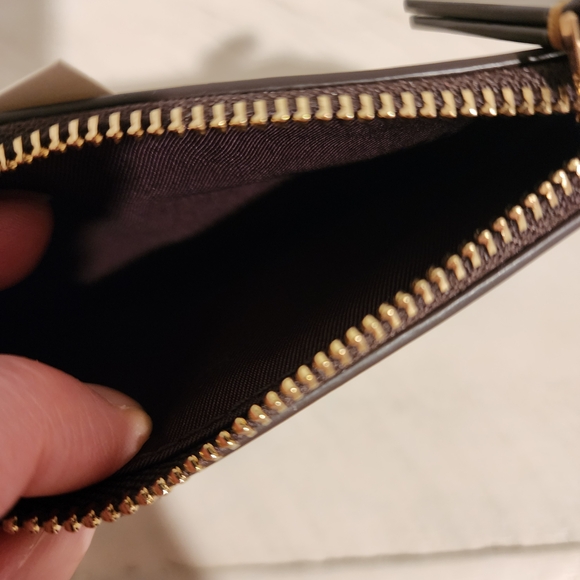 Tory Burch Brown Leather Card Holder - Picture 5 of 11